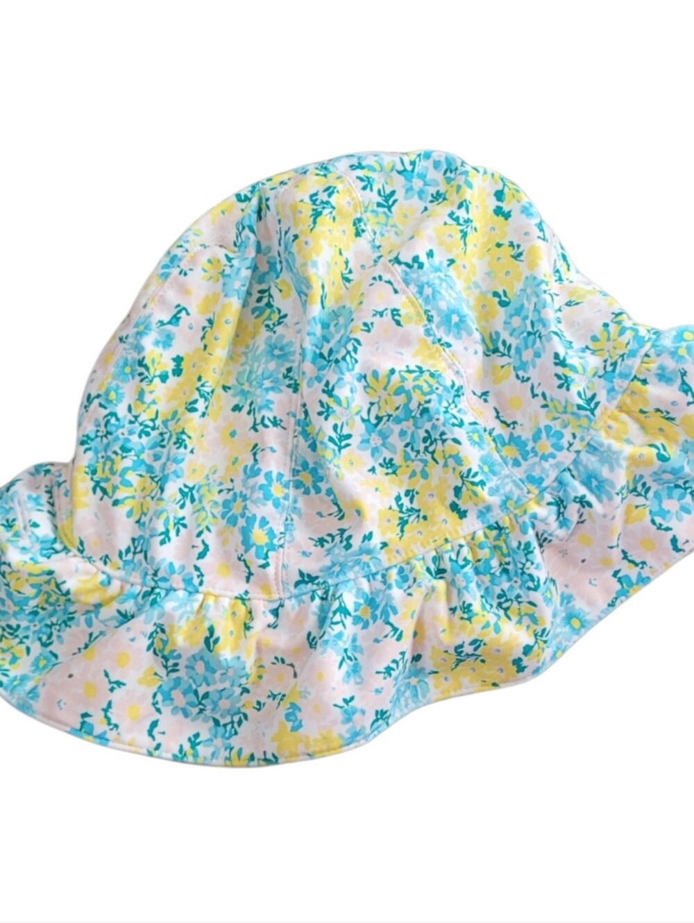 Tucker & Tate Floral Gingham Reversible Swim Hat 12-24 M
